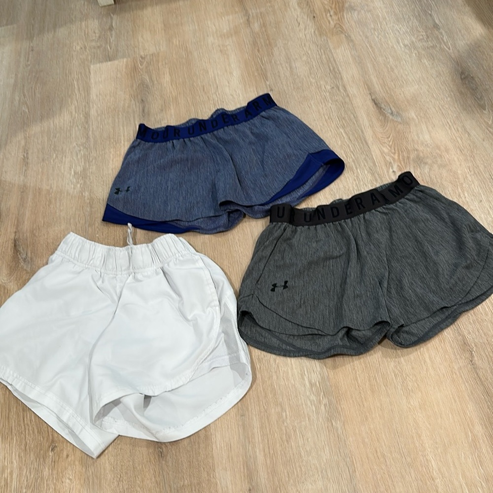 3 pairs of women Under Armour and Target shorts size XS XSmall